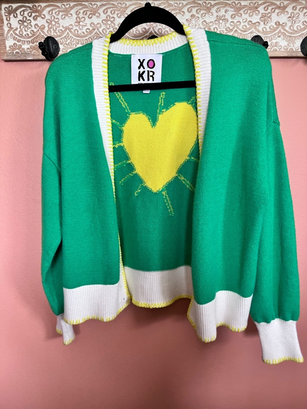 Kerri Rosenthal "XO KR" Sunshine Heart (missing buttons)